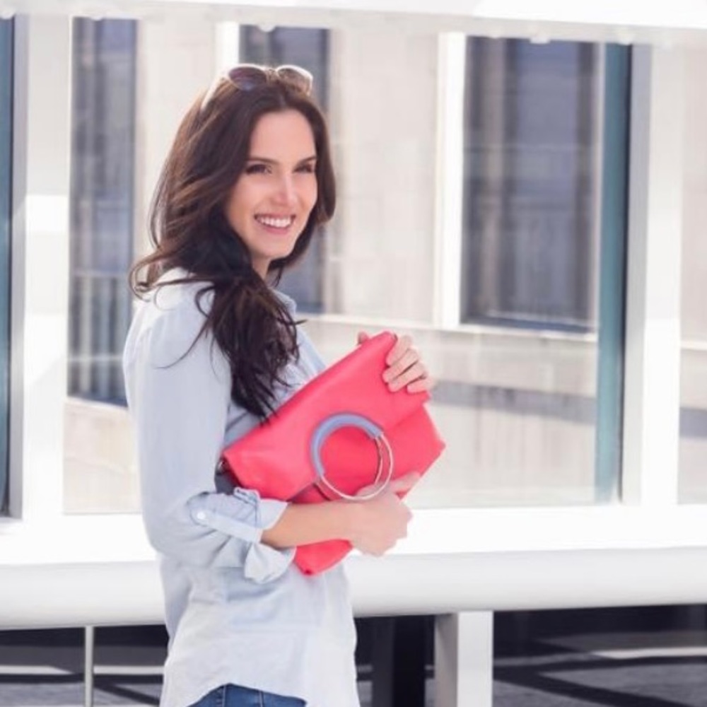 New vegan reversible clutch/crossbody purse